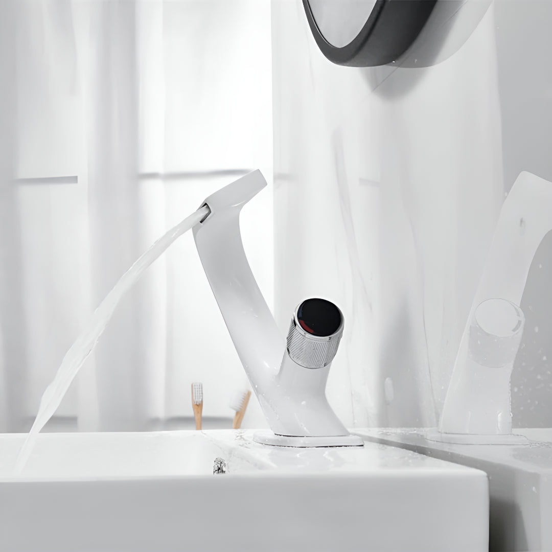 Modern Bathroom Mixer Tap With Waterfall Spout