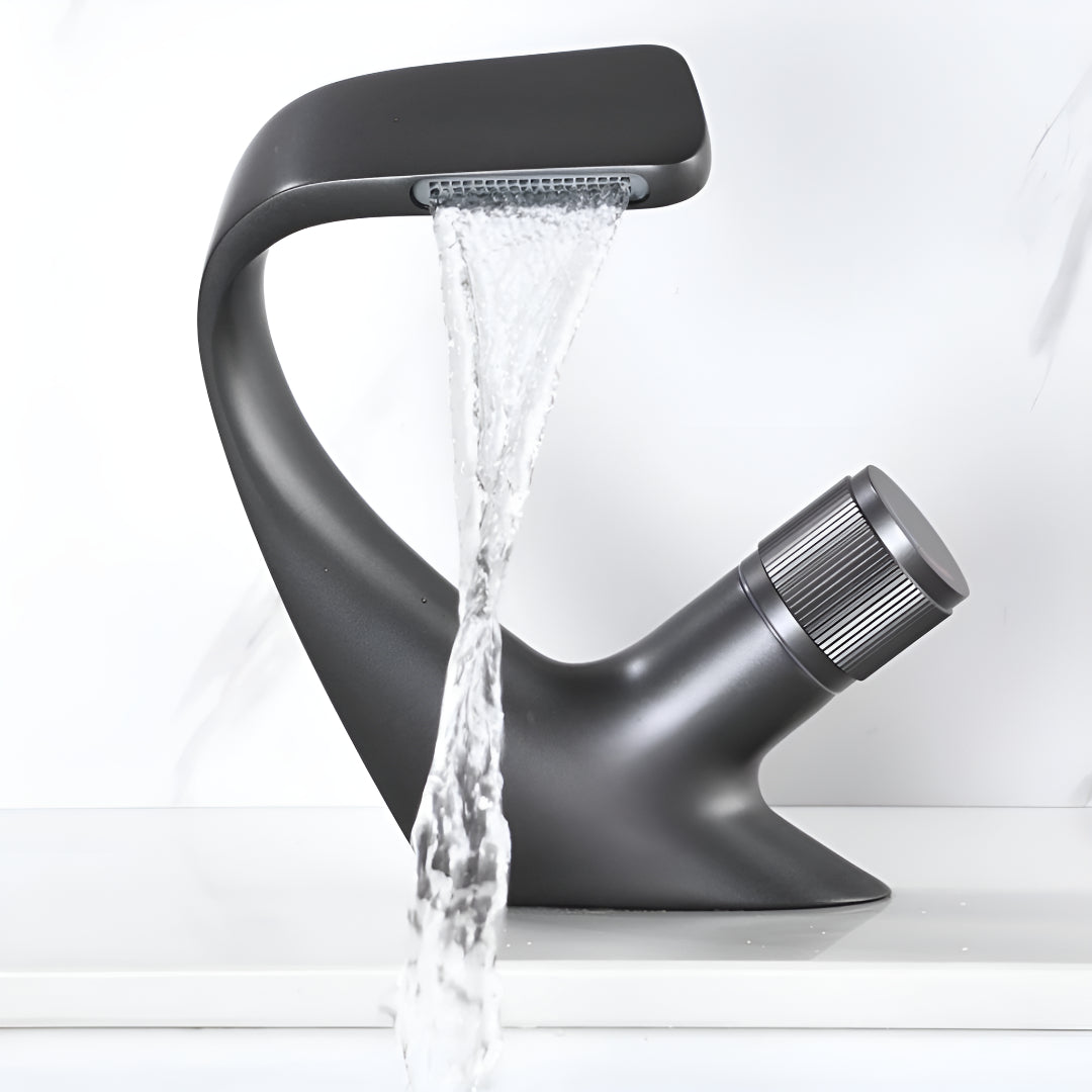 Modern Bathroom Mixer Tap With Waterfall Spout