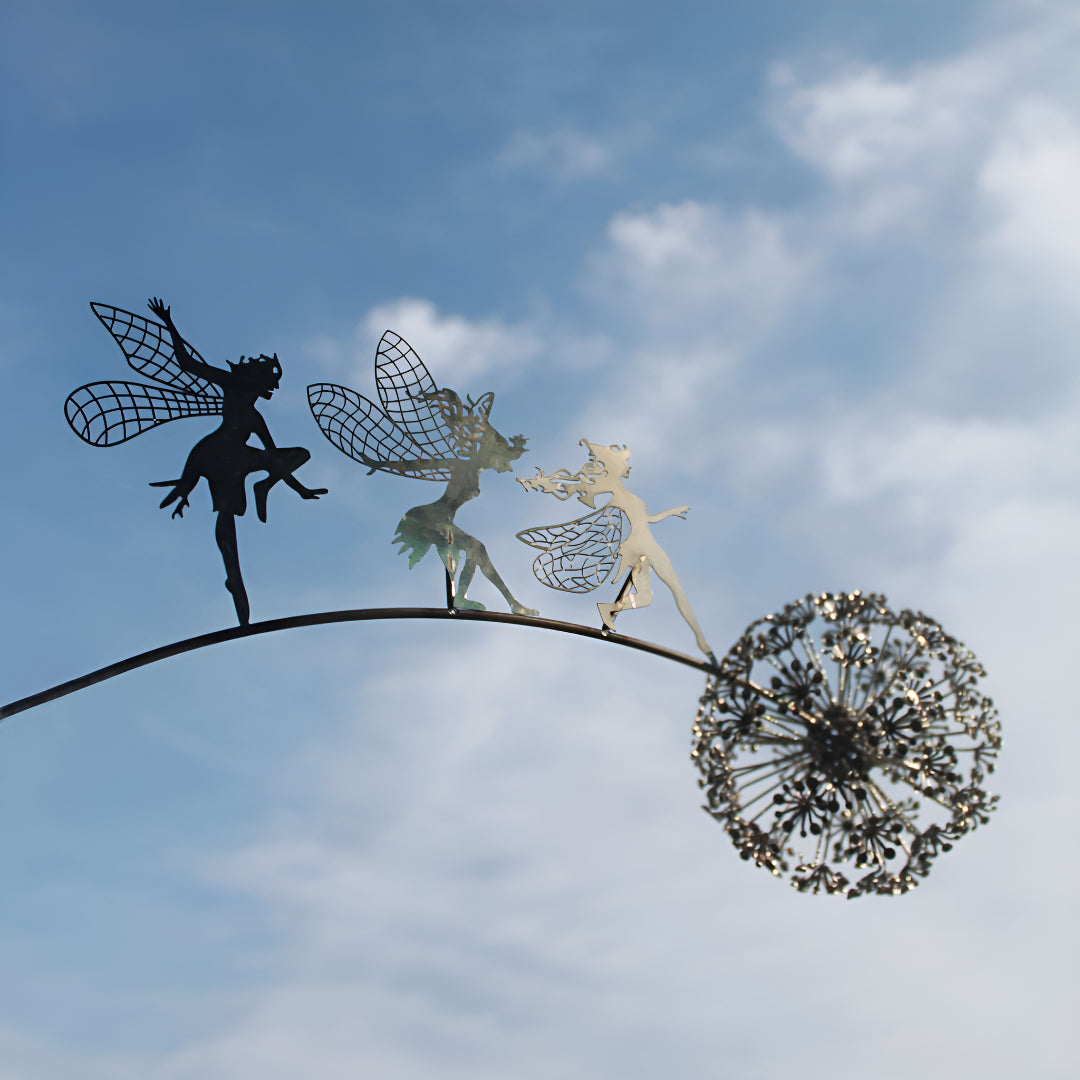 Metal Outdoor Garden Fairy Ornament Sculpture