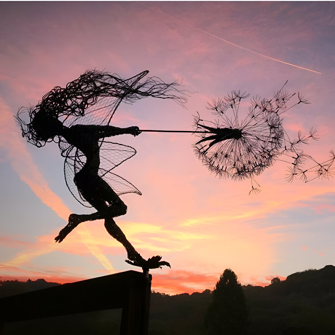 Metal Outdoor Garden Fairy Ornament Sculpture