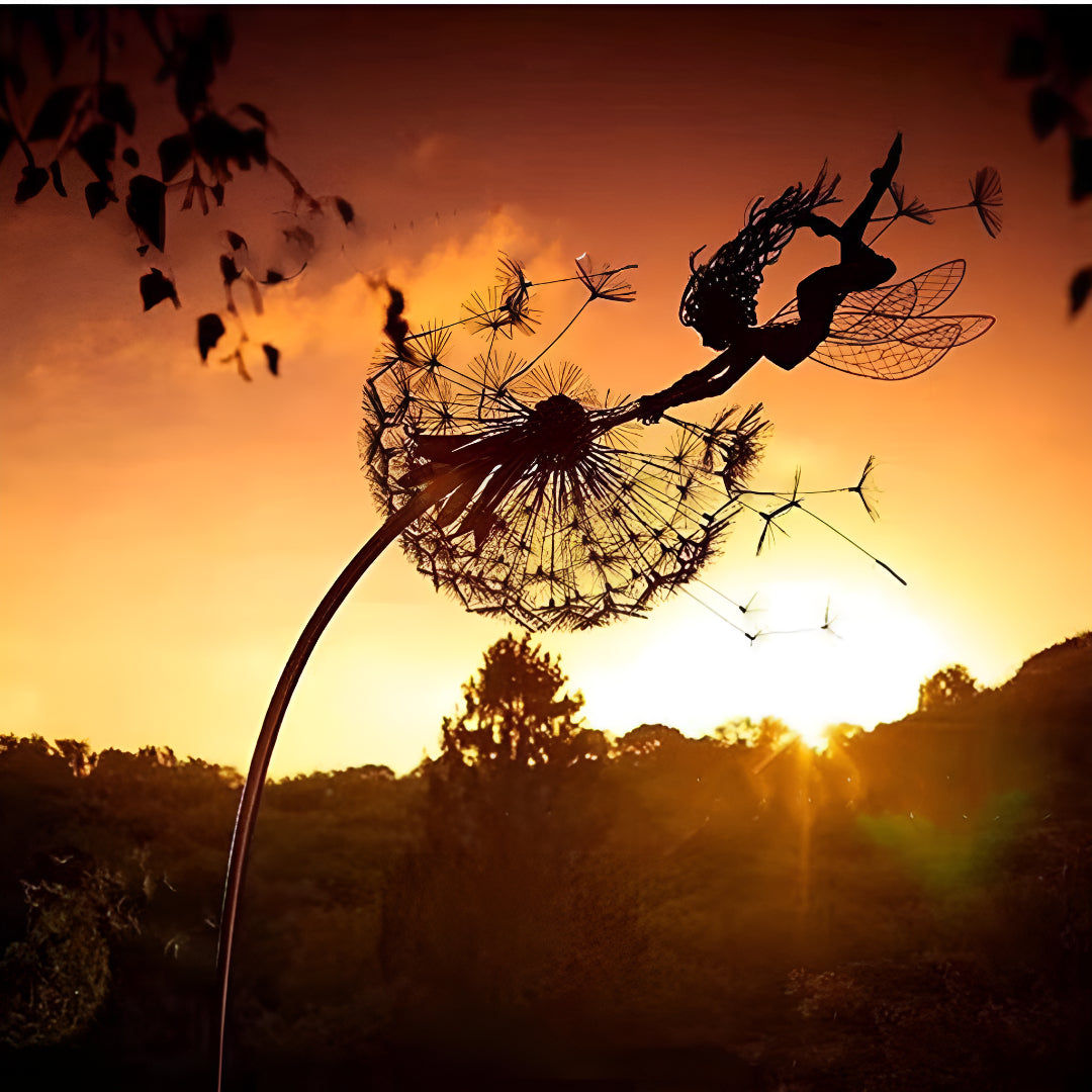 Metal Outdoor Garden Fairy Ornament Sculpture