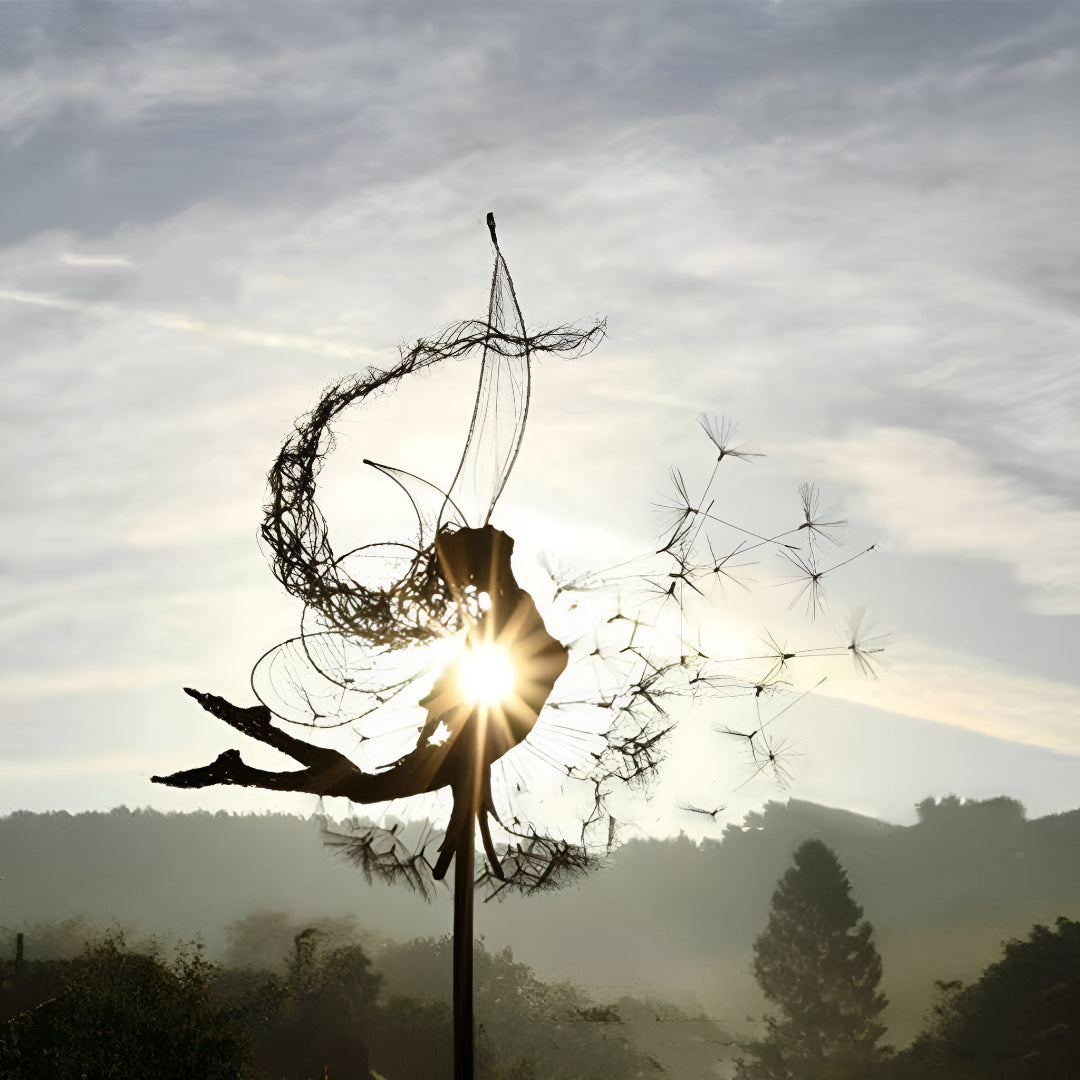 Metal Outdoor Garden Fairy Ornament Sculpture