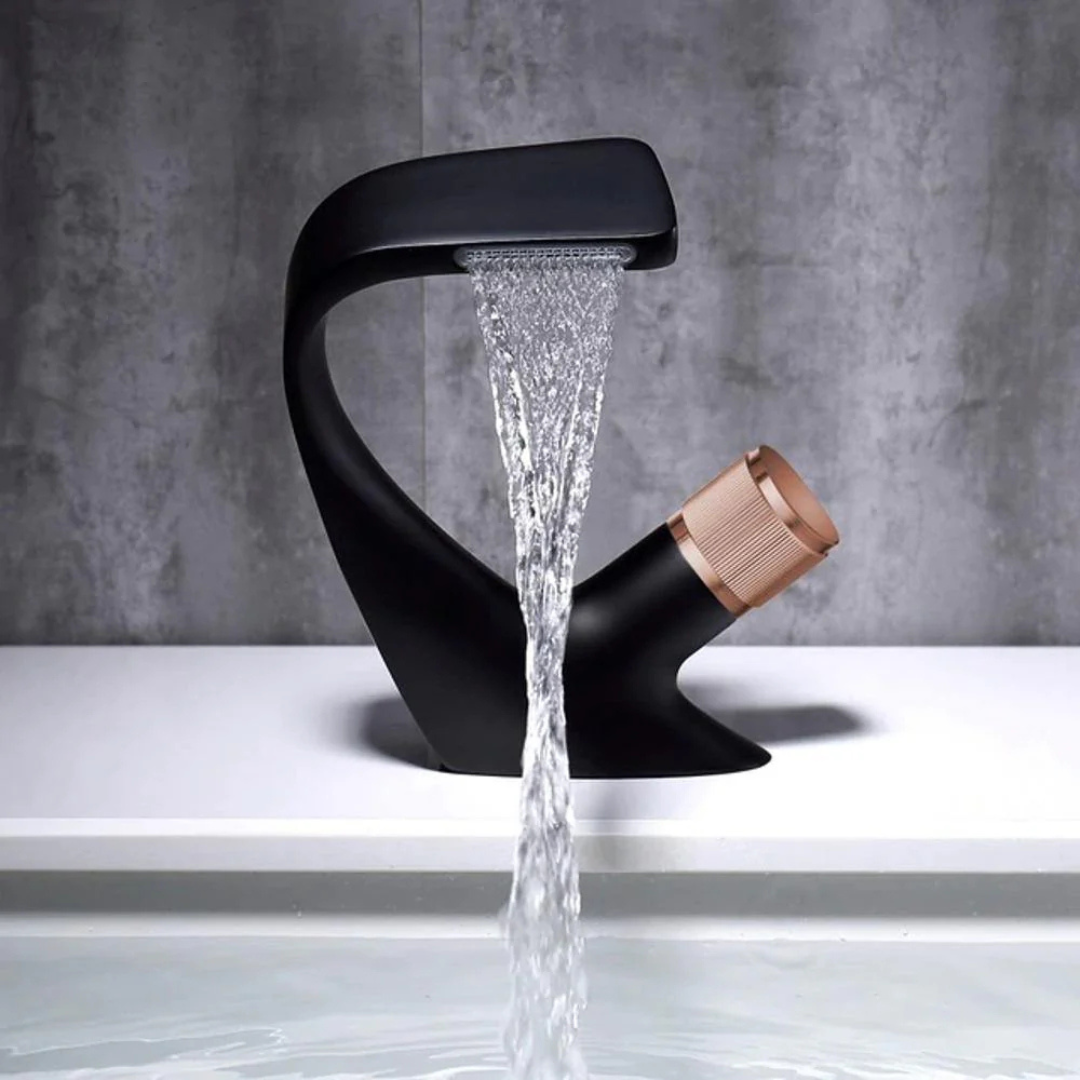 Modern Bathroom Mixer Tap With Waterfall Spout