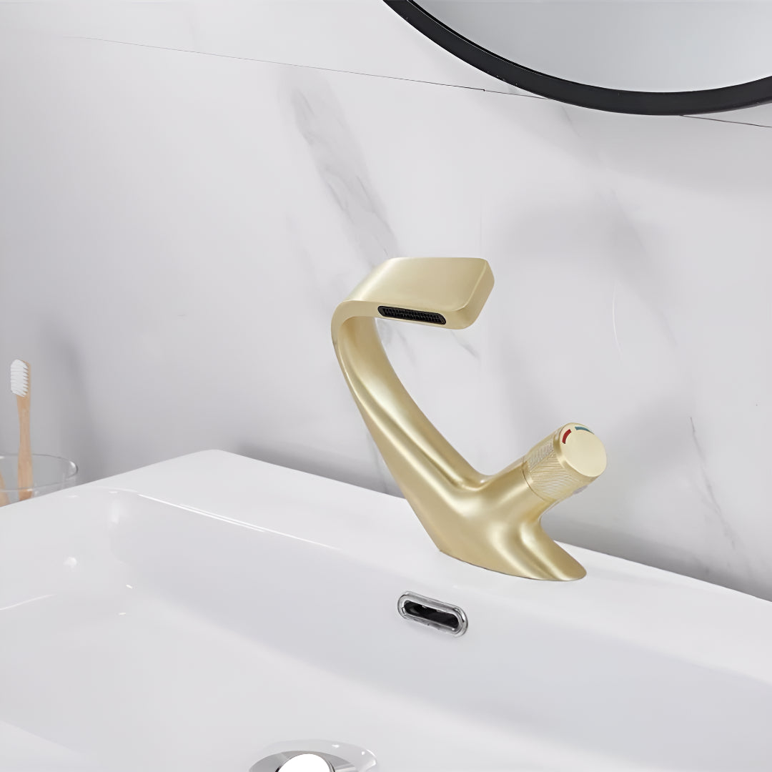 Modern Bathroom Mixer Tap With Waterfall Spout