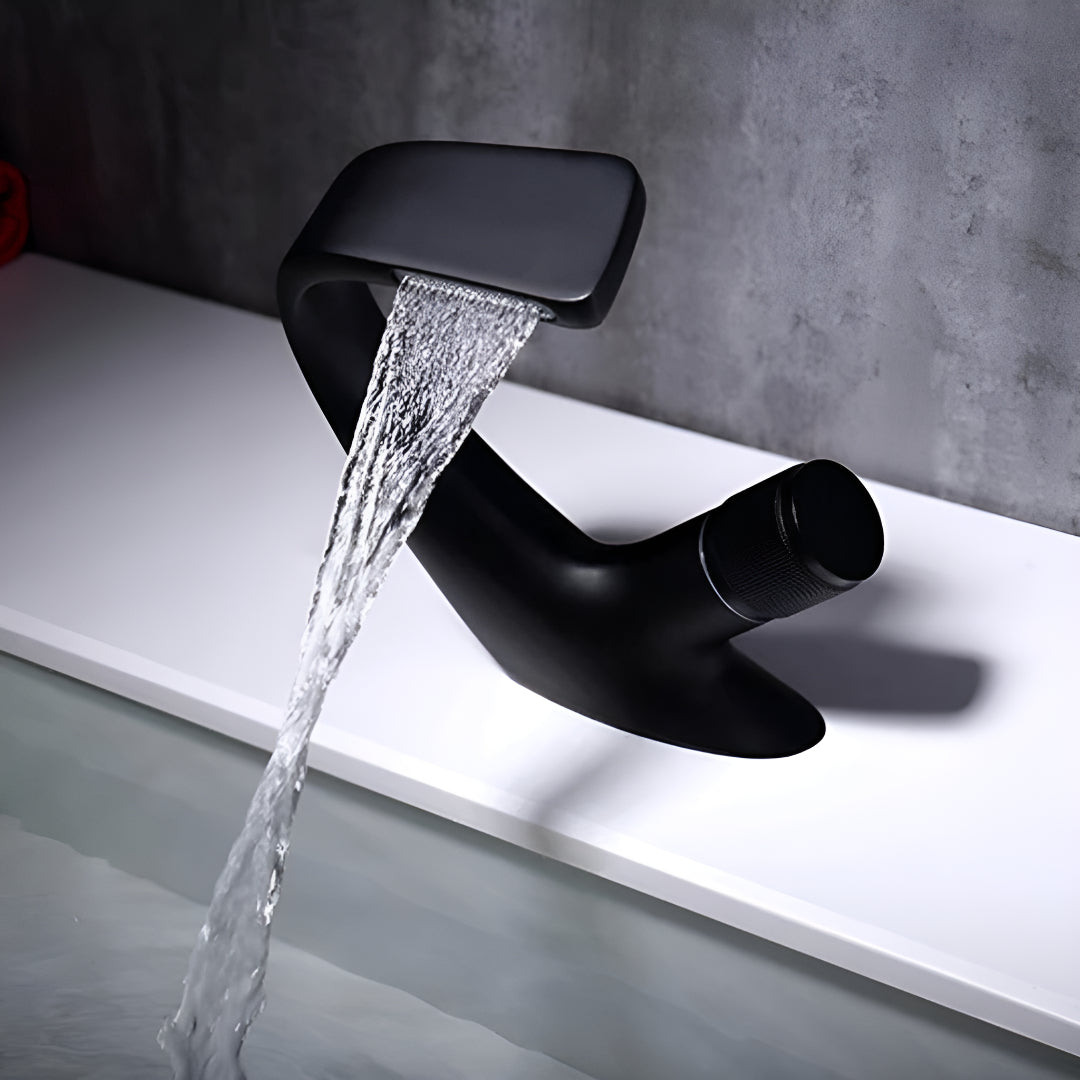 Modern Bathroom Mixer Tap With Waterfall Spout