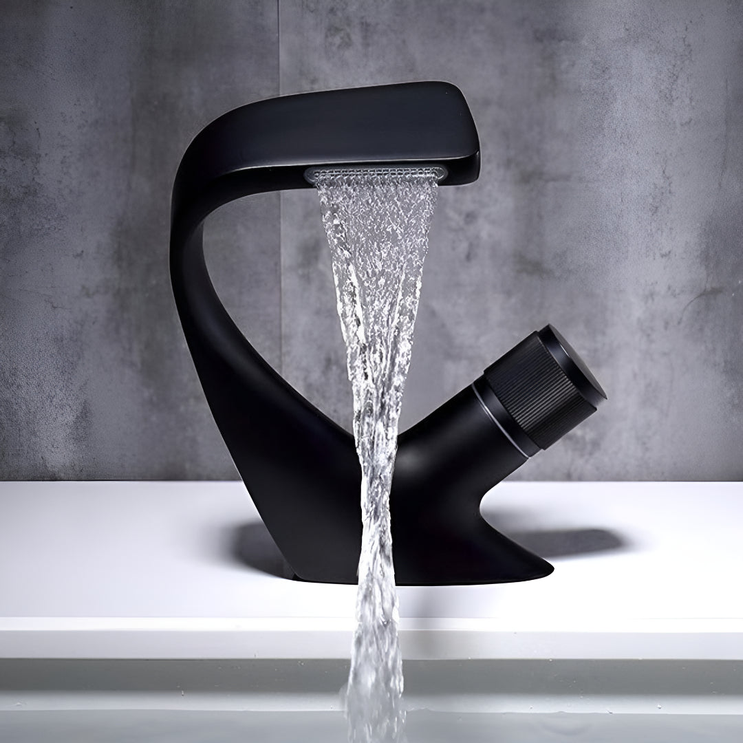 Modern Bathroom Mixer Tap With Waterfall Spout